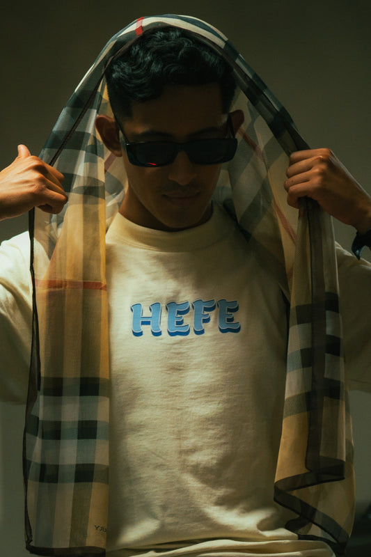 OVERSIZED SAND AND SKY HEFE SIGNATURE TEE